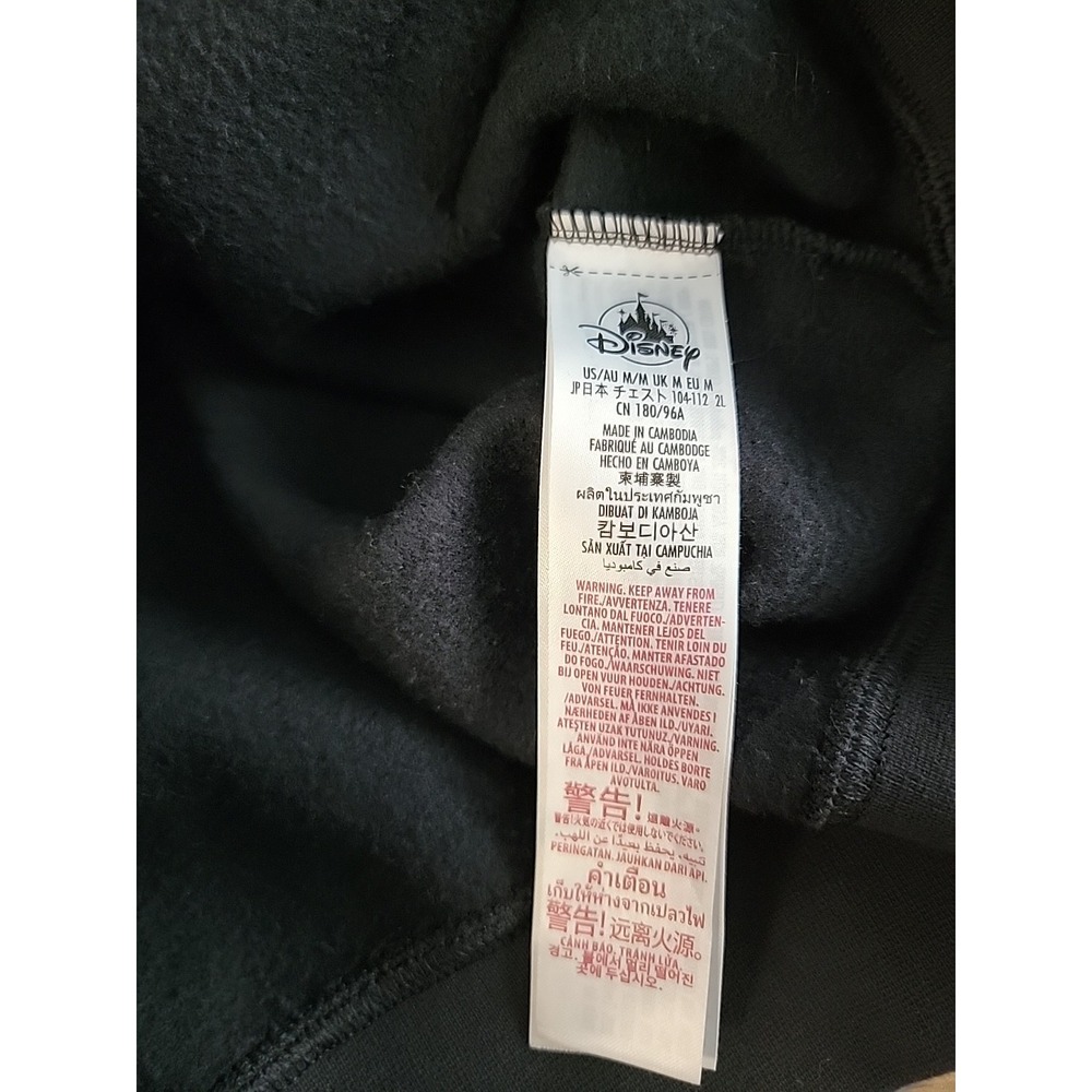 Mickey Mouse Walt Disney World Pullover Hoodie Sweatshirt Black Size Medium - Picture 8 of 10
